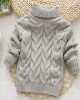 【12M-8Y】Toddler Kids Fashion Solid Color Long Sleeve Funnel Neck Sweater