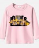 【12M-9Y】Boys Letter And Front Loader Print Cotton Stain Resistant Long Sleeve T-shirt