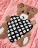 【18M-9Y】Kids Fashion Bear Pattern High Quality Fleece Thickened Funnel Neck Sweater - 9108