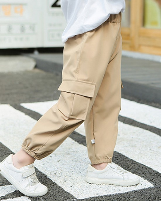 【12M-10Y】Boys Casual Solid Color Pocket Pants