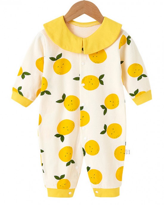 【6M-24M】Baby Cute Cartoon Print Long-sleeved Romper