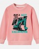 【12M-9Y】Boy Letter And Excavator Print Cotton Stain Resistant Long Sleeve Sweatshirt