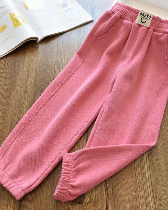 【18M-6Y】Kids Casual Solid Color Sweatpants Comfortable Pants