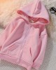 【18M-12Y】Kids Casual Thickened Fleece Hooded Sweatshirt