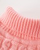 【18M-9Y】Kids Fashion Bear Pattern High Quality Fleece Thickened Funnel Neck Sweater - 9108