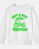 【12M-9Y】Boy Letter And Tractor Print Cotton Stain Resistant Long Sleeve Sweatshirt