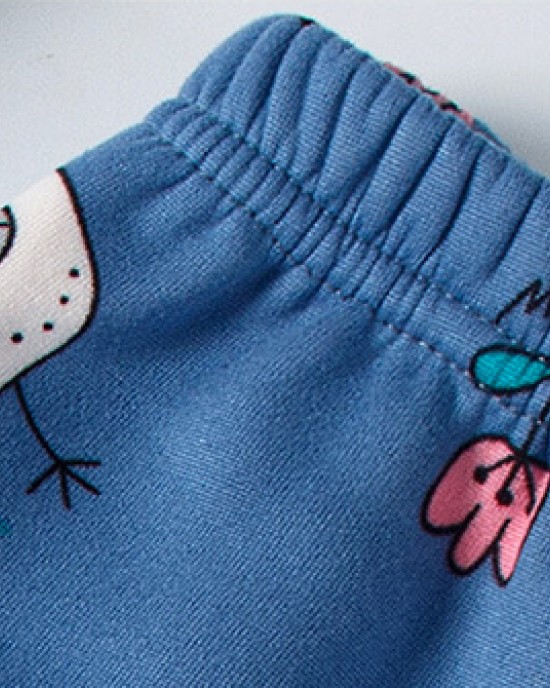 【18M-13Y】Kids Casual Cartoon Print Fleece Pants