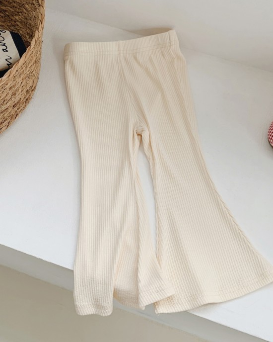 【18M-10Y】Girls Fashionable Solid Color Flared Pants