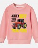 【12M-9Y】Boys Tractor And Letters Print Cotton Stain Resistant Long Sleeve Sweatshirt