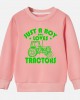 【12M-9Y】Boy Letter And Tractor Print Cotton Stain Resistant Long Sleeve Sweatshirt