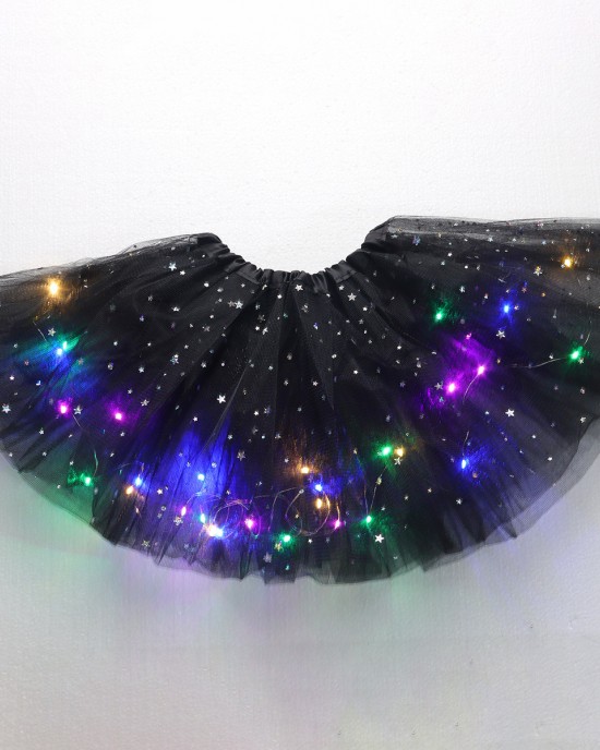 【18M-7Y】Girl LED Glowing Mesh Skirt