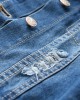 【18M-11Y】Boys Fashion Excavator Print Blue Denim Jacket - 3142