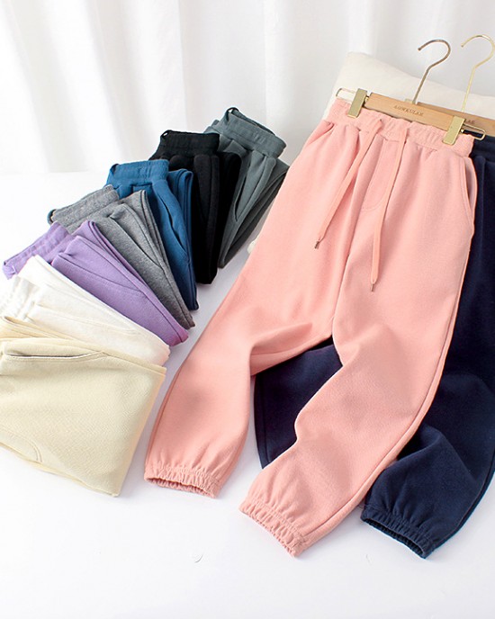 【4Y-12Y】Kids Casual Solid Color Comfortable Sweatpants