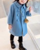 【18M-9Y】Girls Fashion Lapel Breasted Coat - 3171