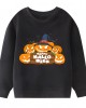 【2Y-9Y】Kids Luminous Halloween Pumpkin Print Round Neck Long Sleeve Sweatshirt