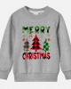 【12M-9Y】Kids Christmas Letter Print Cotton Stain Resistant Long Sleeve Sweatshirt