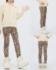 【3Y-12Y】Girls Stylish Leopard And Flowers And Cartoon Print Thickened Fleece Leggings