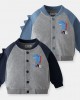 【18M-9Y】Boys Casual Dinosaur Print Sweatshirt Cardigan