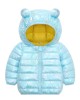 【12M-5Y】Kids Casual Solid Color Thickened Quilted Hooded Jacket