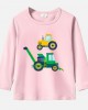 【12M-9Y】Boys Agricultural Combines Print Cotton Stain Resistant Long Sleeve T-shirt