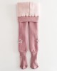 【1Y-11Y】Girls Cute Floral Embroidery Thickened Fleece Pantyhose