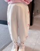 【18M-8Y】Girls Stylish Heart Shape And Letter Embroidered Thick Fleece Pants