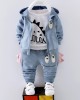 【12M-4Y】3-piece Boys Casual Dinosaur Print T-shirt & Hoodie & Pants Set