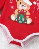 【0M-18M】Unisex Baby Cute Christmas Print Long Sleeve Romper