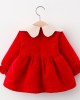 【12M-4Y】Girls Bear Decoration Long-sleeved Dress - 33342