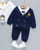 【12M-5Y】Boys College Style Long-sleeved Top And Pants Two-piece Suit