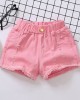 【18M-13Y】Girl Summer Casual Multicolor Ripped Washed Denim Shorts