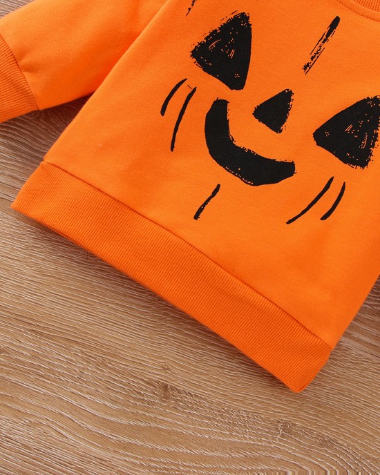 【12M-5Y】Unisex Cute Halloween Print Sweatshirt