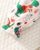 【2Y-7Y】Girl Cute Colorful Christmas Cartoon Print Long Sleeve Square Neck Dress