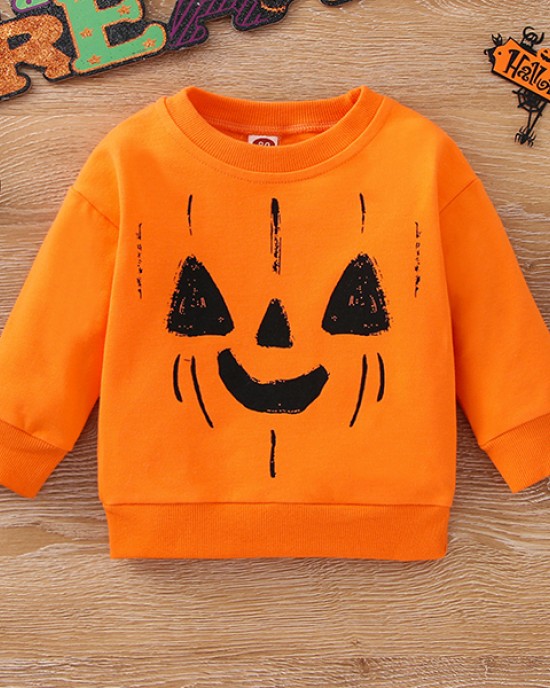 【12M-5Y】Unisex Cute Halloween Print Sweatshirt