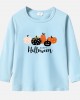 【12M-9Y】Unisex Kids Cotton Stain Resistant Halloween Cartoon Print Long Sleeve Tee