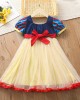 【2Y-10Y】2-piece Girl Cute Snow White Square Neck Puff Sleeve Princess Dress - 33340