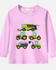 【12M-9Y】Boy Agricultural Harvester Combine Print Cotton Stain Resistant Long Sleeve T-shirt