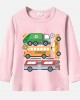 【12M-9Y】Boy Trash Trucks Print Cotton Stain Resistant Long Sleeve T-shirt