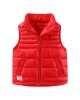 【3Y-10Y】Unisex Solid Color Quilted Cotton Keep Warm High Neck Vest Coat