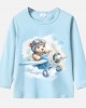 【12M-9Y】Boy Pilot Print Cotton Stain Resistant Long Sleeve T-shirt