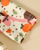 【9M-4Y】Girl Cute Thanksgiving Cartoon Pumpkin Print Long Sleeve Dress