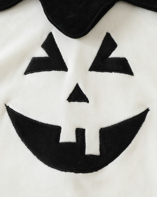 【12M-5Y】Unisex Cute Halloween Embroidered Colorblock Hooded Cape