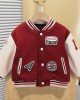 【2Y-12Y】Unisex Cool Retro Letter Embroidered Keep Warm Baseball Jacket