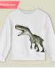 【12M-9Y】Boy Cotton Stain Resistant Dinosaur Print Long Sleeve Sweatshirt