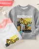 【12M-9Y】Boy Cotton Stain Resistant Excavator Print Long Sleeve Sweatshirt