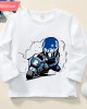 【12M-9Y】Boy Motorbikes Print Cotton Stain Resistant Long Sleeve T-shirt