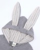 【0M-24M】Unisex Baby Cute Cotton Solid Color Rabbit Ears Hooded Zipper Romper