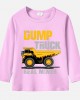 【12M-9Y】Boy Dump Trucks Print Cotton Stain Resistant Long Sleeve T-shirt