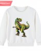 【12M-9Y】Boy Cotton Stain Resistant Dinosaur Print Long Sleeve Sweatshirt