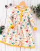 【2Y-7Y】Girl Casual Colorful Cartoon Animal Unicorn Floral Print Long Sleeve Dress